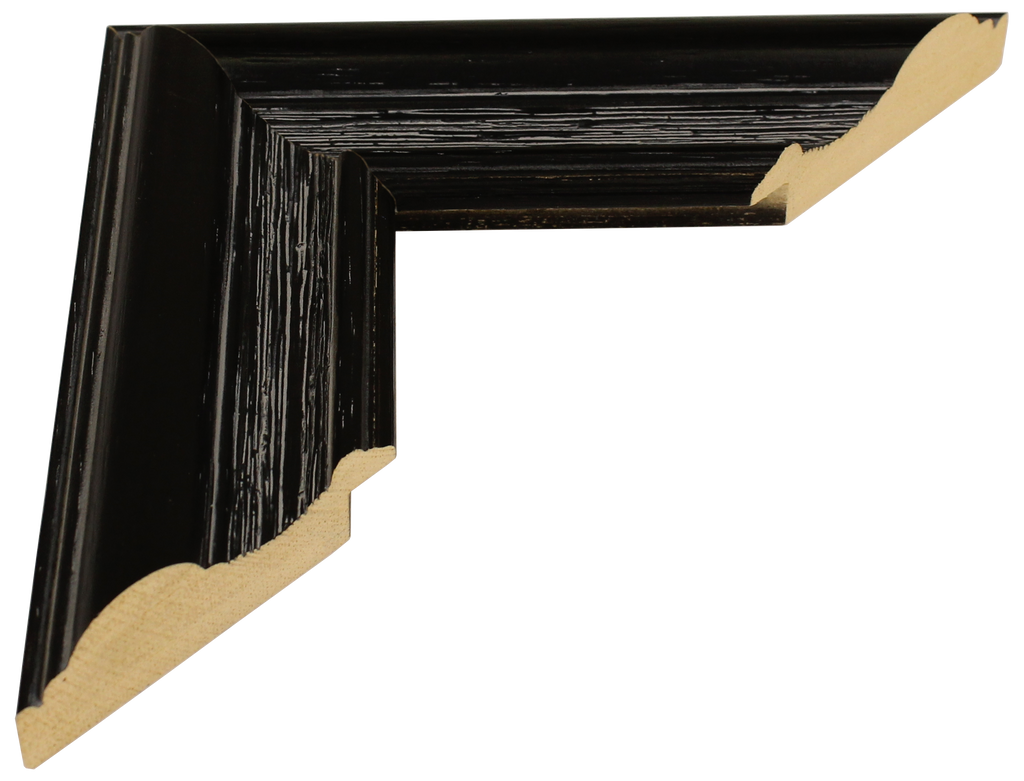 504115 - Distressed Black, 2", Solid Wood Ready-Made Frame