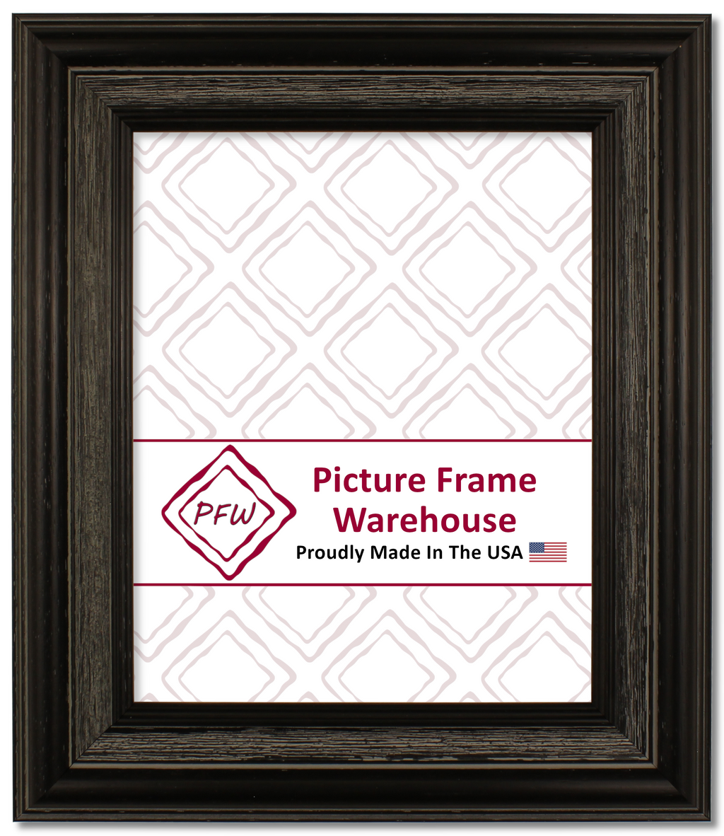 504115 - Distressed Black, 2", Solid Wood Ready-Made Frame