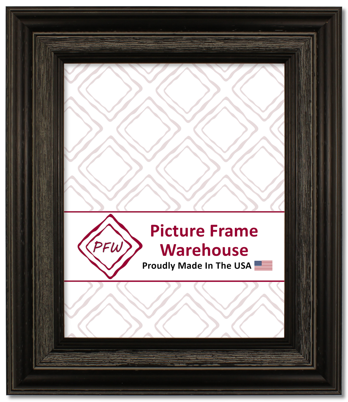 504115 - Distressed Black, 2", Solid Wood Ready-Made Frame