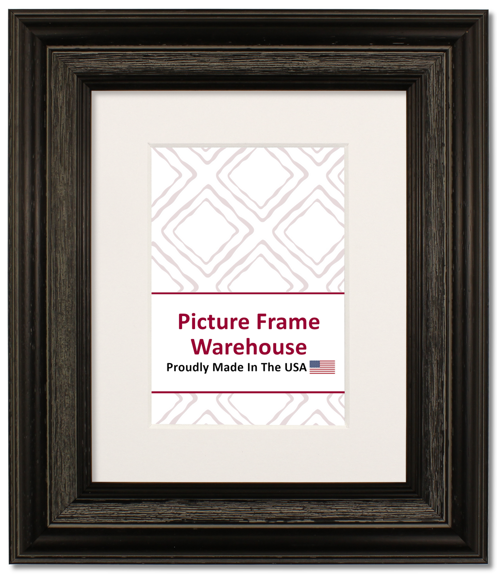 504115 - Distressed Black, 2", Solid Wood Ready-Made Frame