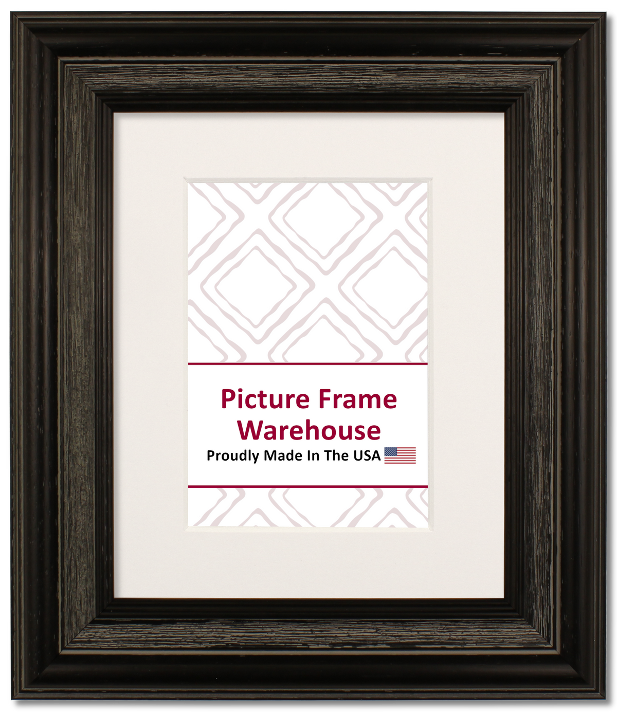 504115 - Distressed Black, 2", Solid Wood Ready-Made Frame