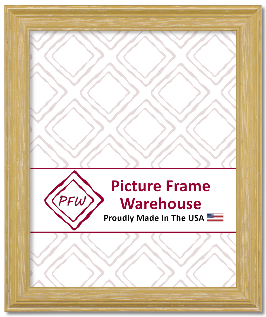512109 - Distressed White Wash, 1", Solid Wood Ready-Made Frame