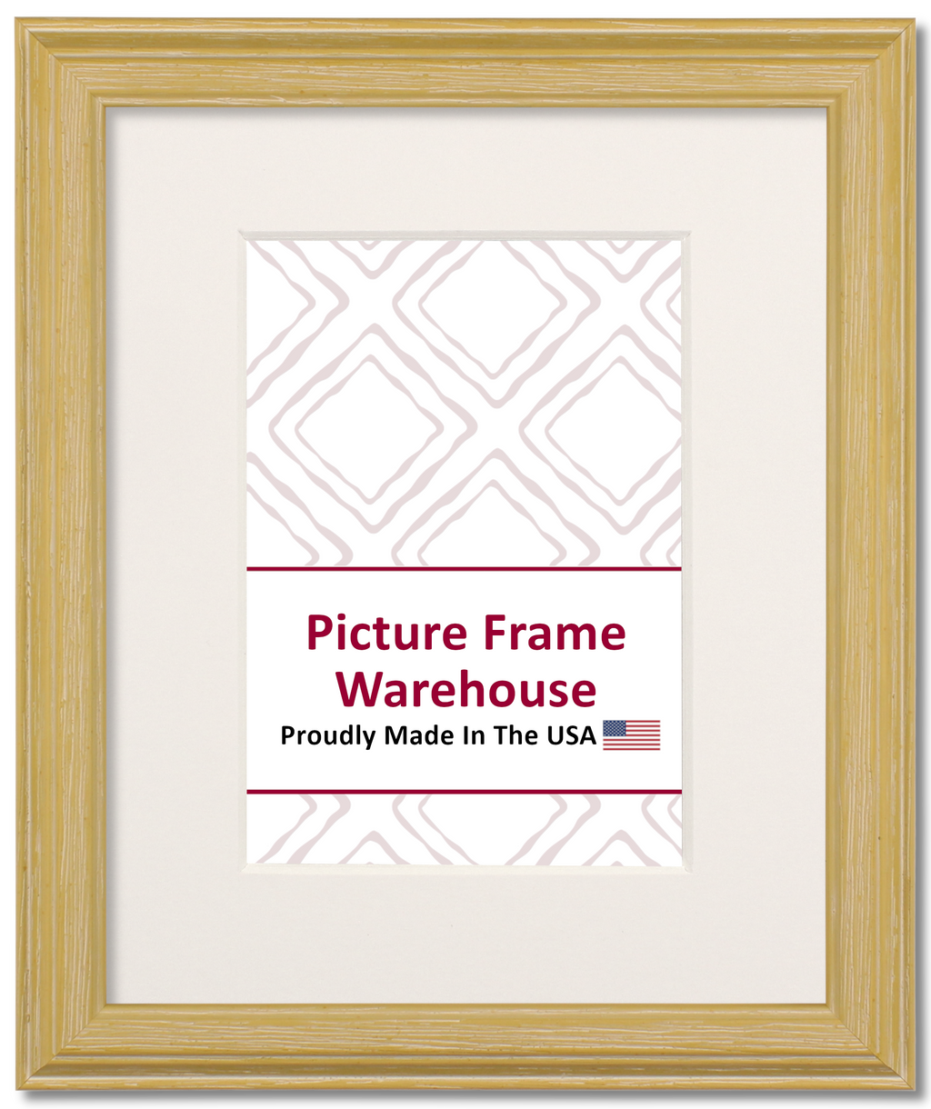 512109 - Distressed White Wash, 1", Solid Wood Ready-Made Frame