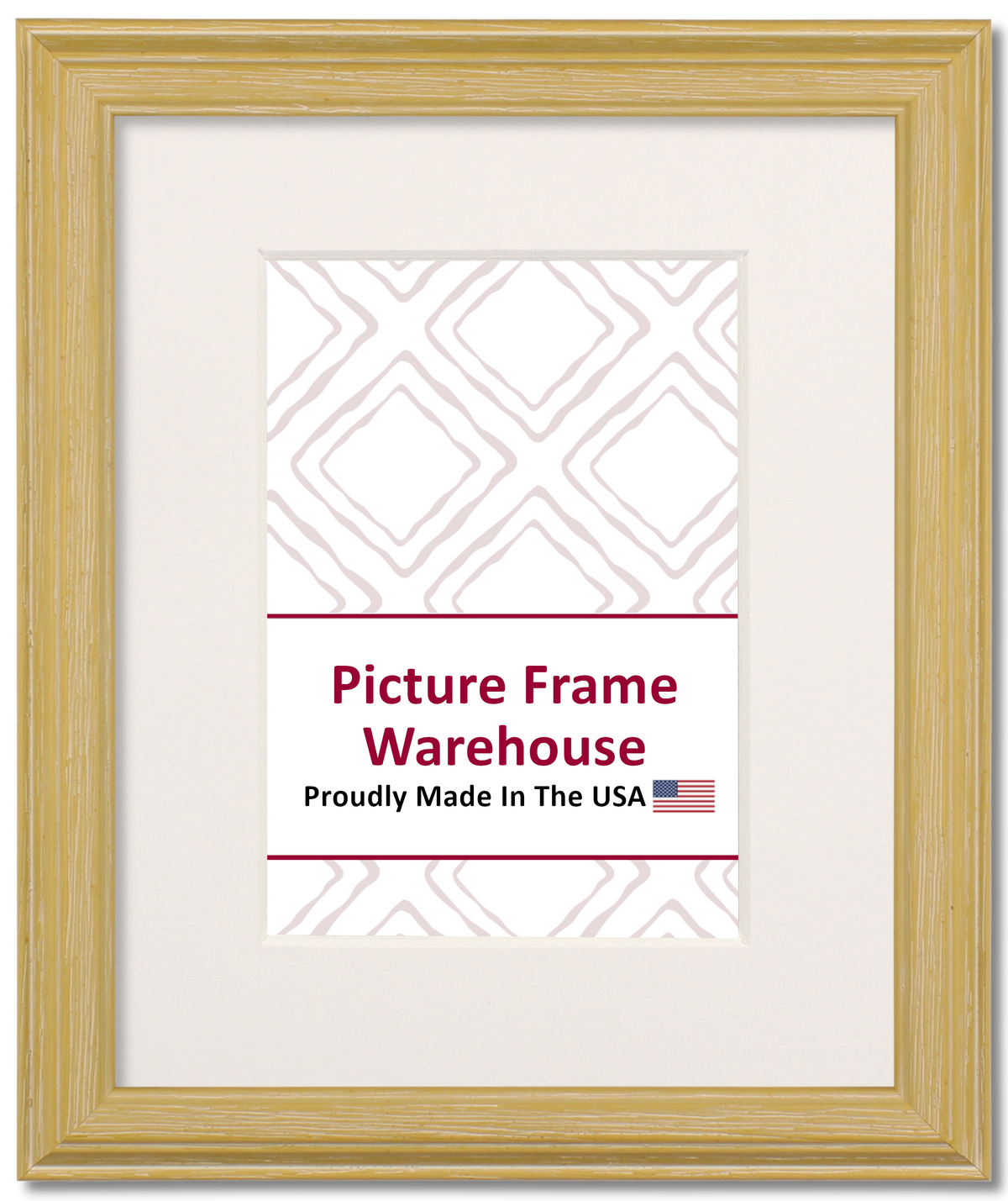 512109 - Distressed White Wash, 1", Solid Wood Ready-Made Frame