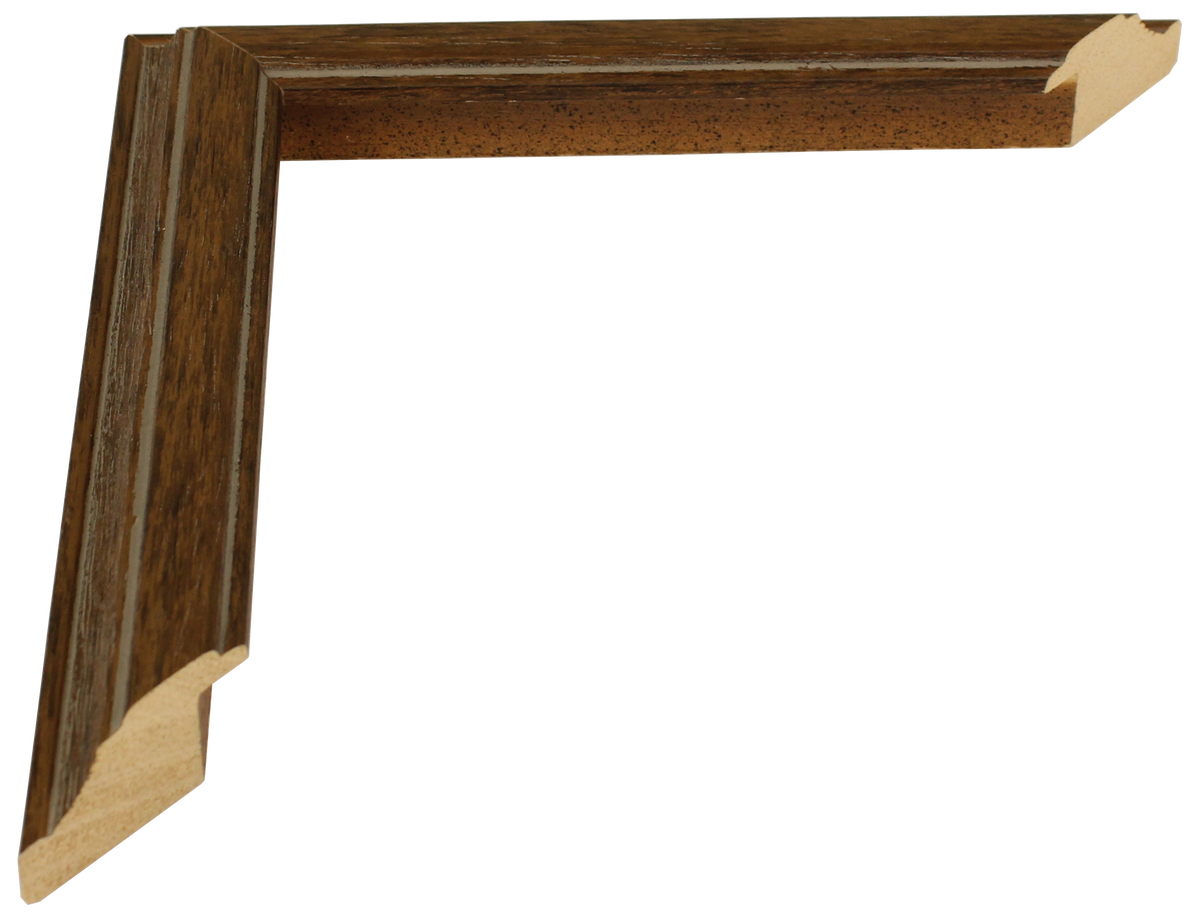 512112 - Distressed Walnut, 1", Solid Wood Moulding