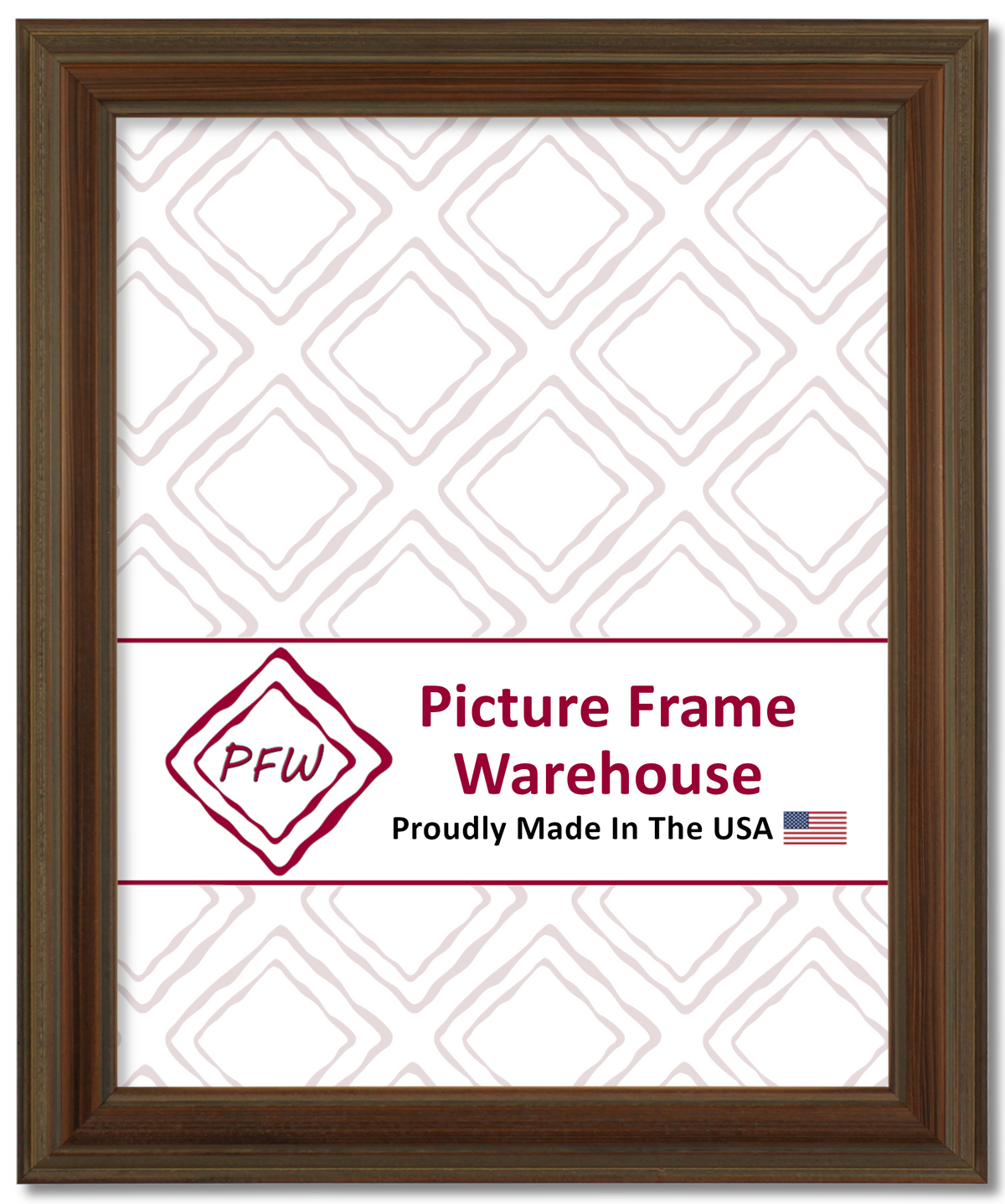 512112 - Distressed Walnut, 1", Solid Wood Ready-Made Frame