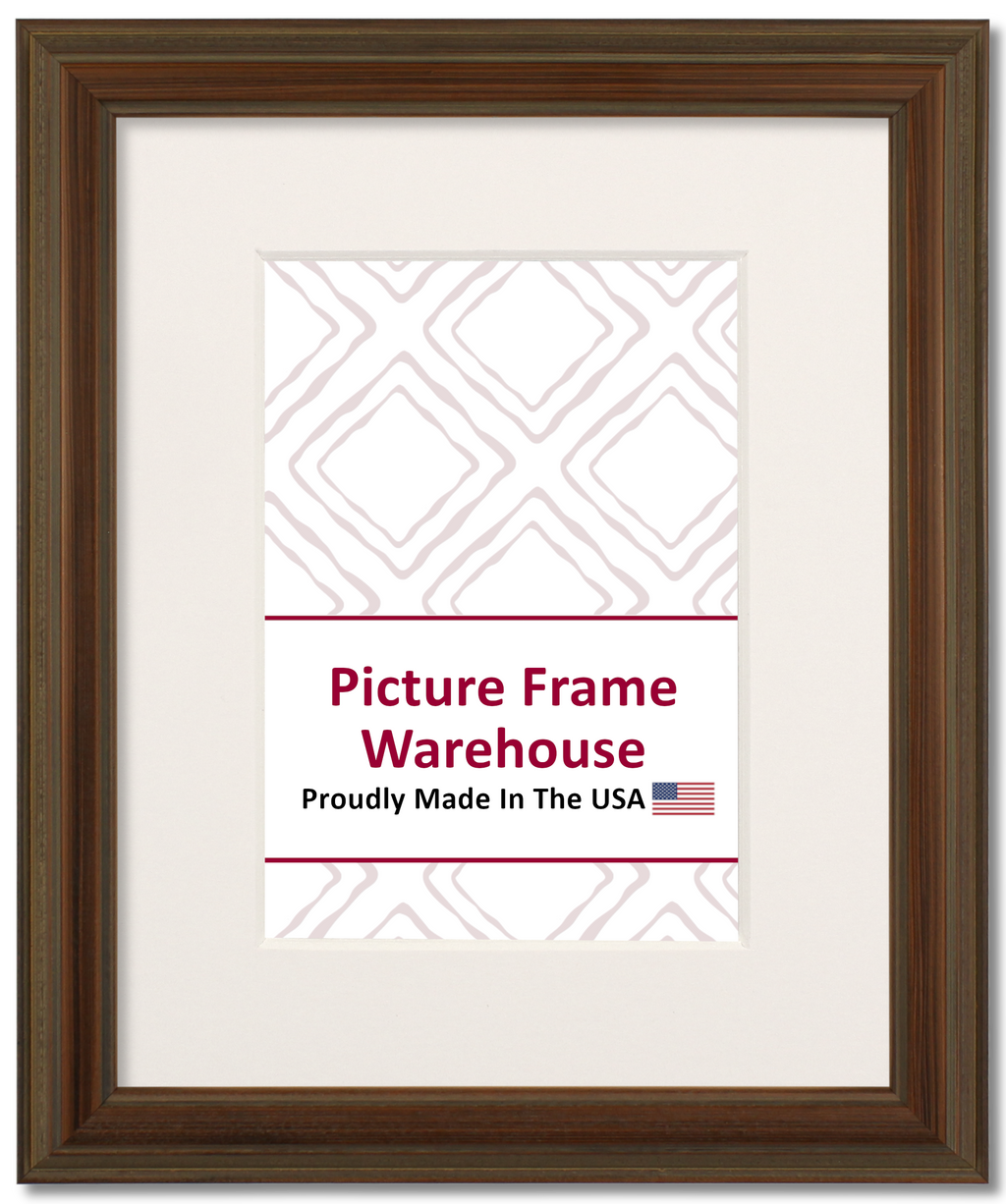 512112 - Distressed Walnut, 1", Solid Wood Ready-Made Frame