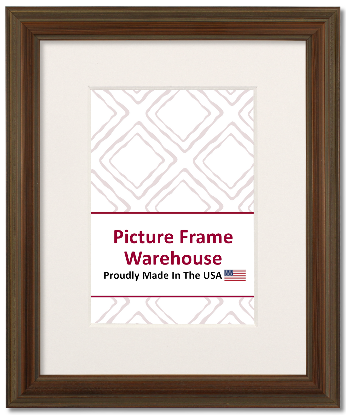 512112 - Distressed Walnut, 1", Solid Wood Ready-Made Frame