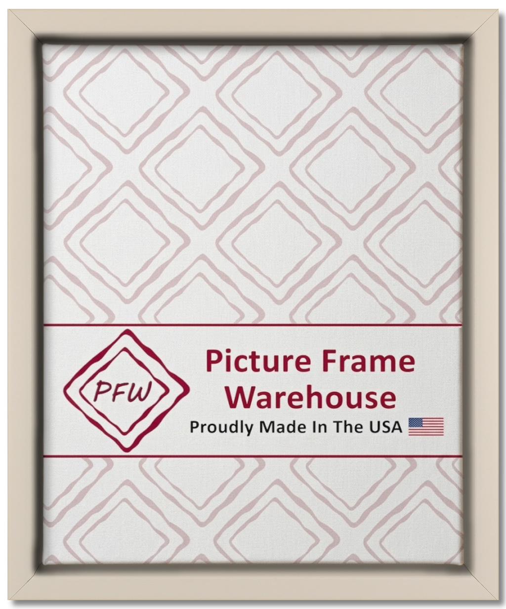 513-42 - White, ⅜", Poly Ready-Made Floater Frame