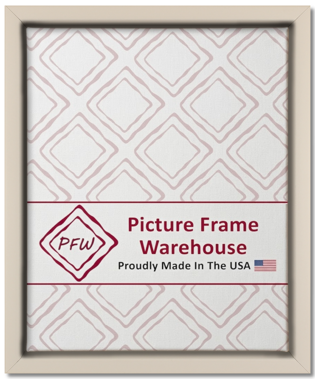 513-42 - White, ⅜", Poly Ready-Made Floater Frame