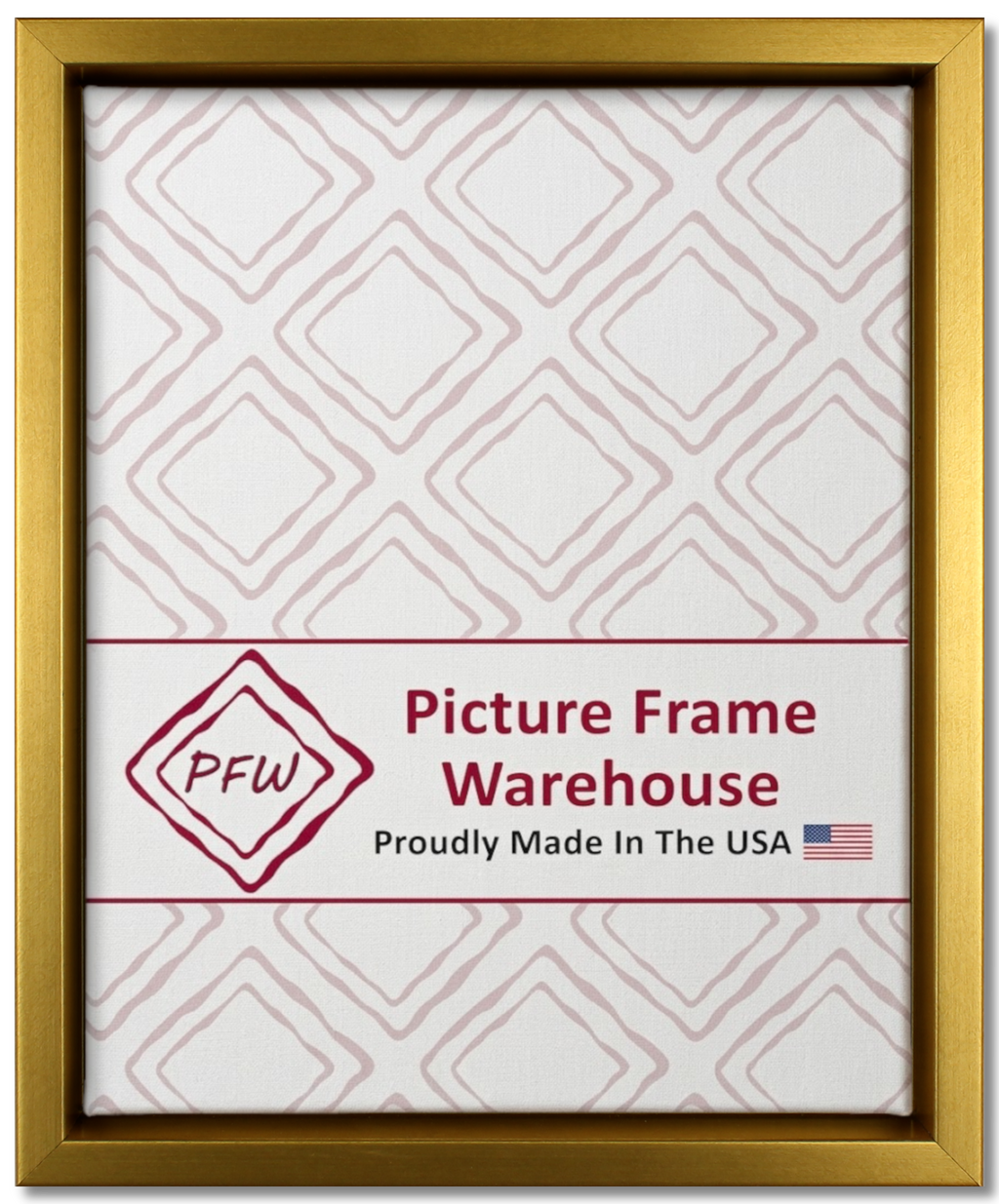 513-50 - Brushed Gold, ⅜", Poly Ready-Made Floater Frame