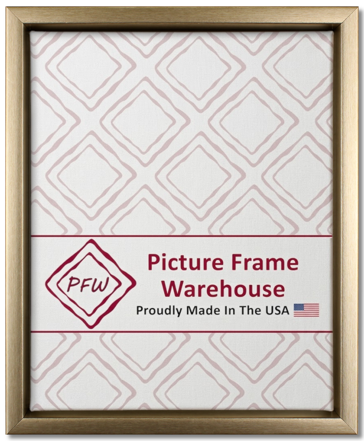 513-43 - Brushed Silver, ⅜", Poly Ready-Made Floater Frame