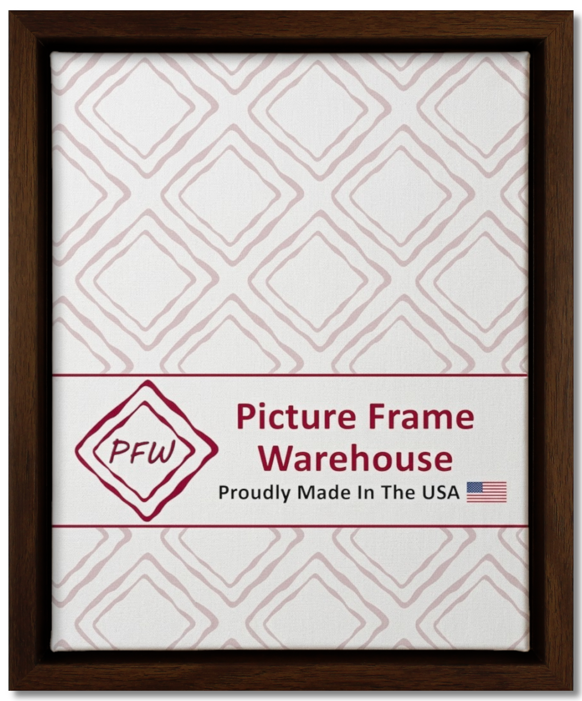 513-71 - Walnut, ⅜", Poly Ready-Made Floater Frame