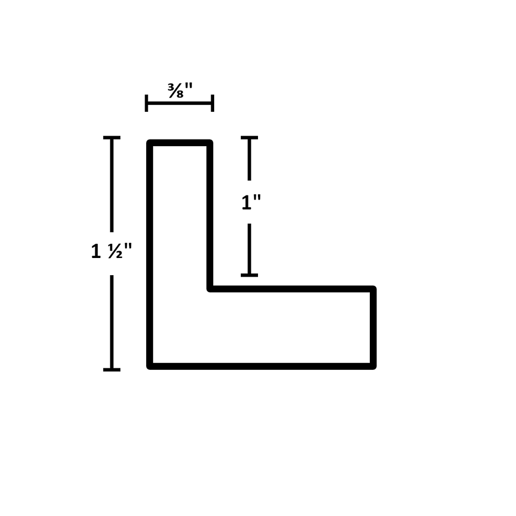 513-71 - Walnut, ⅜", Poly Floater Moulding