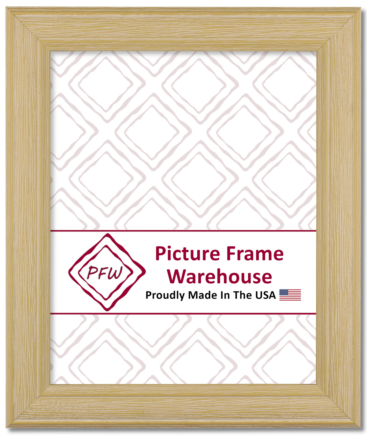 5339109 - Distressed White Wash, 1 ¼", Solid Wood Ready-Made Frame