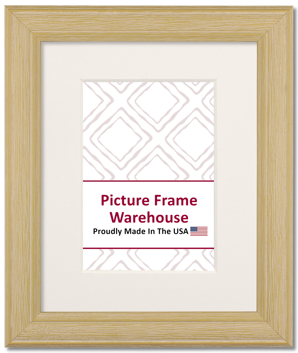 5339109 - Distressed White Wash, 1 ¼", Solid Wood Ready-Made Frame