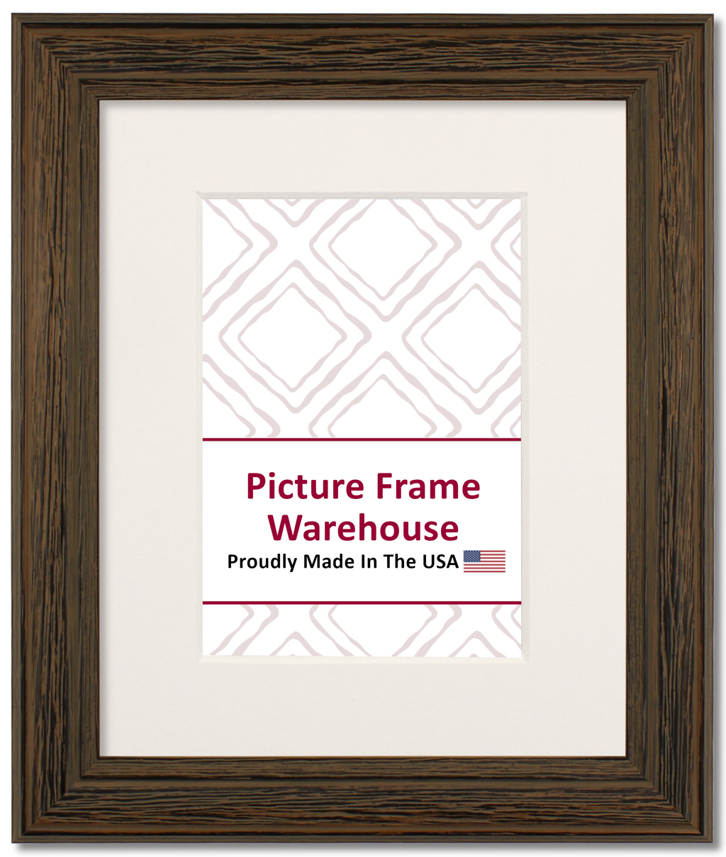 5339112 - Distressed Walnut, 1 ¼", Solid Wood Ready-Made Frame
