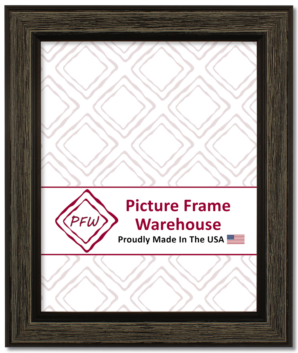 5339115 - Distressed Black, 1 ¼", Solid Wood Ready-Made Frame