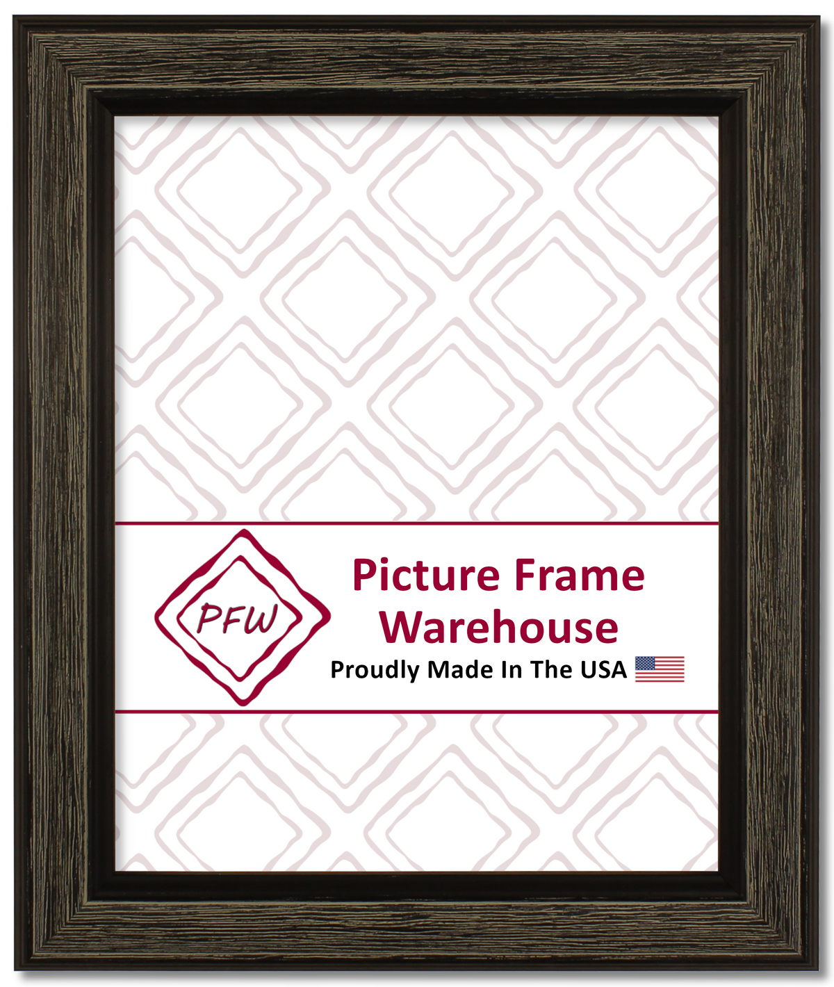 5339115 - Distressed Black, 1 ¼", Solid Wood Ready-Made Frame