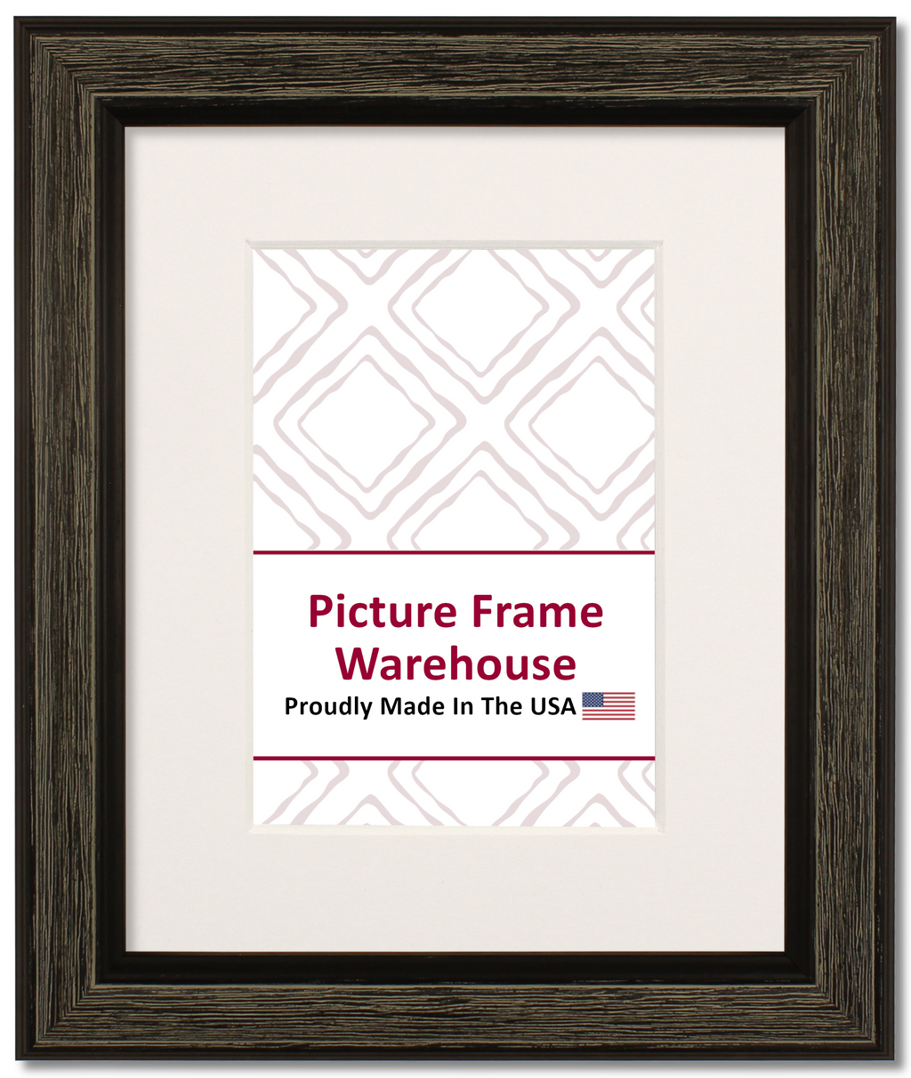 5339115 - Distressed Black, 1 ¼", Solid Wood Ready-Made Frame