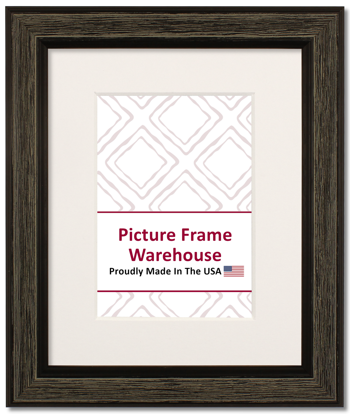 5339115 - Distressed Black, 1 ¼", Solid Wood Ready-Made Frame