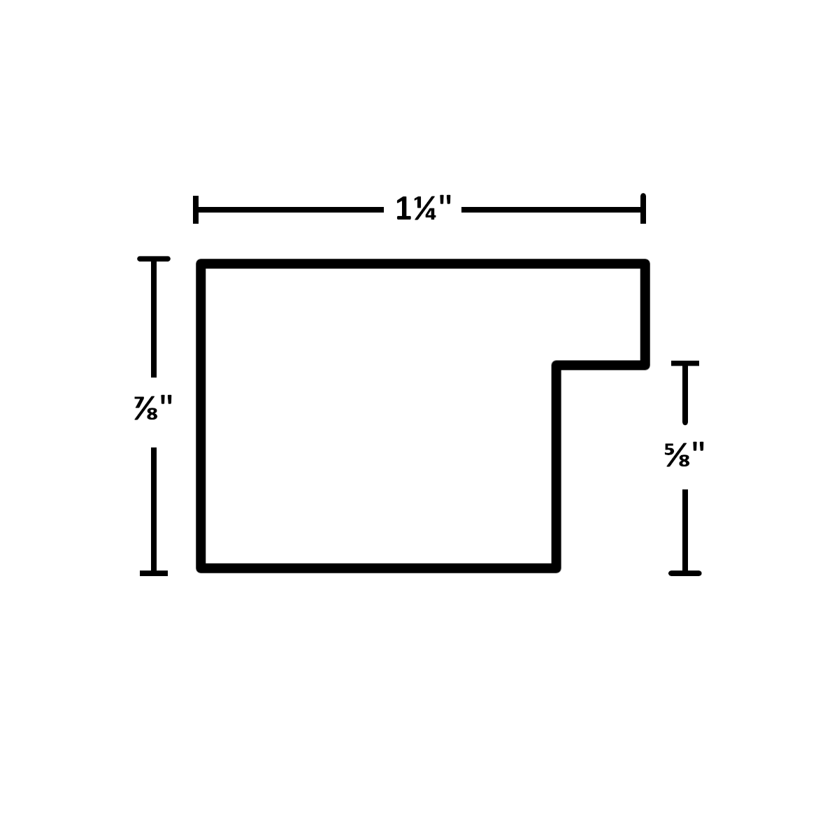 599-000 - Unfinished, 1 ¼", Solid Wood Ready-Made Frame