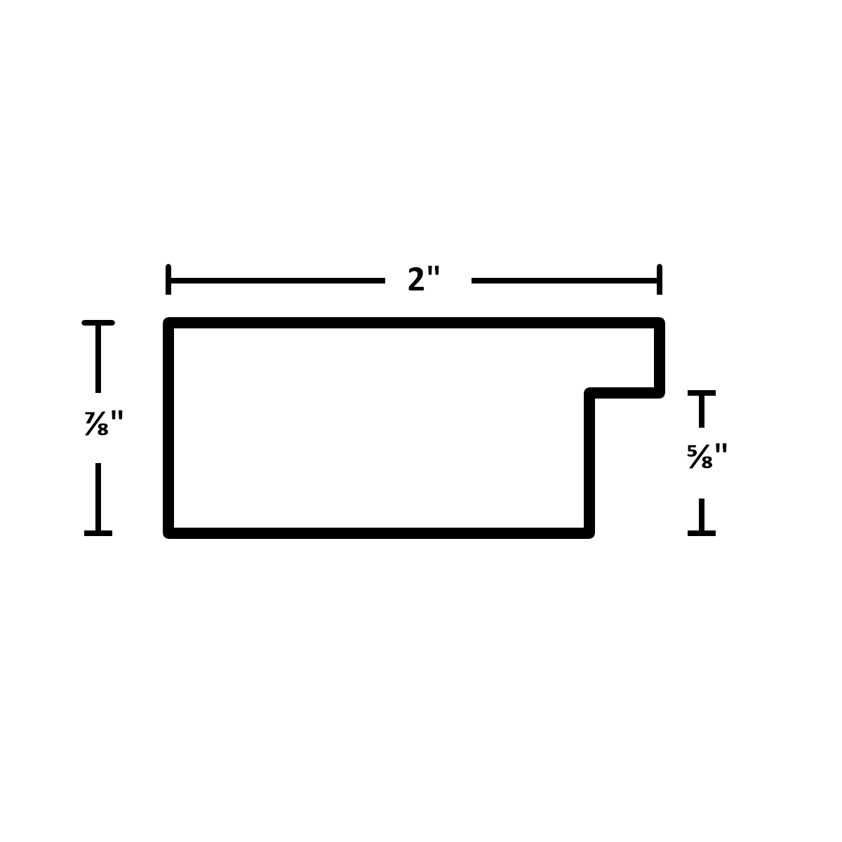640-000 - Unfinished, 2", Solid Wood Moulding