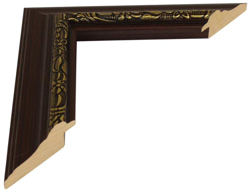 641-237 - Mahogany With Gold Embossing, 1 ½", Wood Ready-Made Frame
