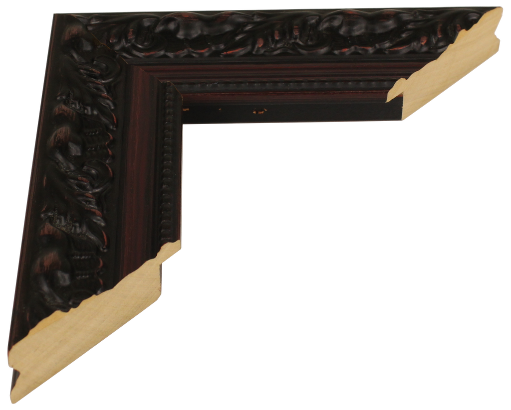 649-237 - Embossed Mahogany, 1 ¾", Solid Wood Moulding