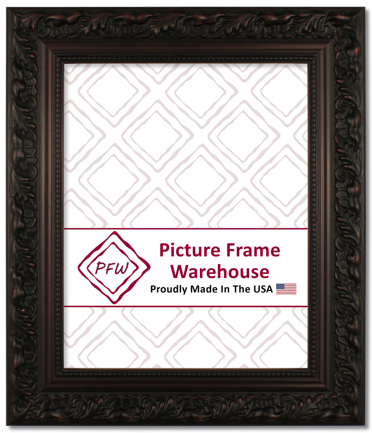 649-237 - Embossed Mahogany, 1 ¾", Wood Ready-Made Frame