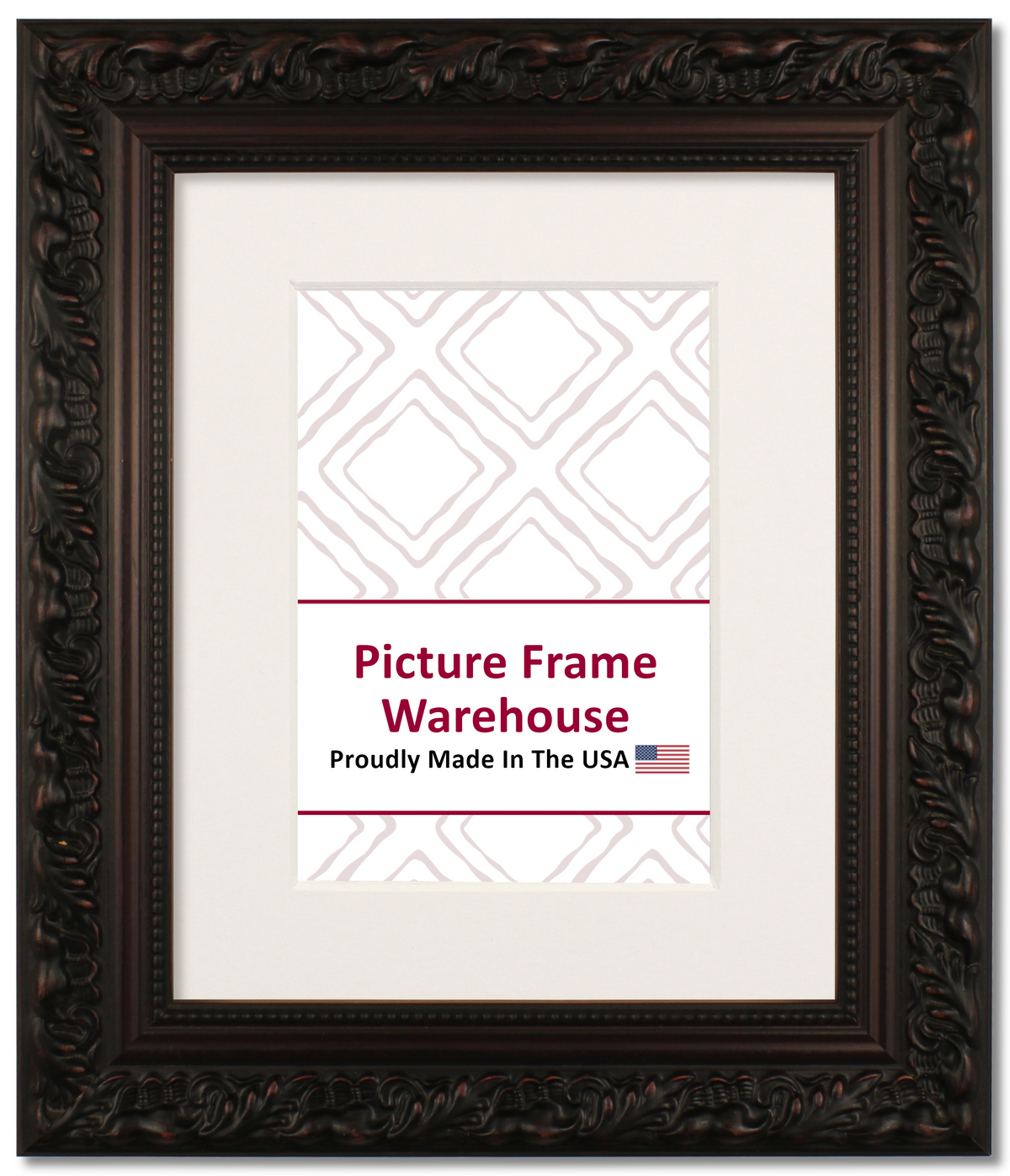 649-237 - Embossed Mahogany, 1 ¾", Wood Ready-Made Frame