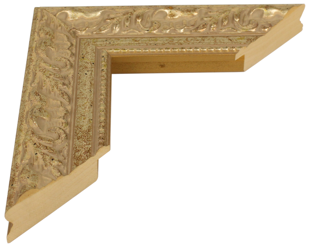 649-613 - Embossed Gold, 1 ¾", Solid Wood Moulding
