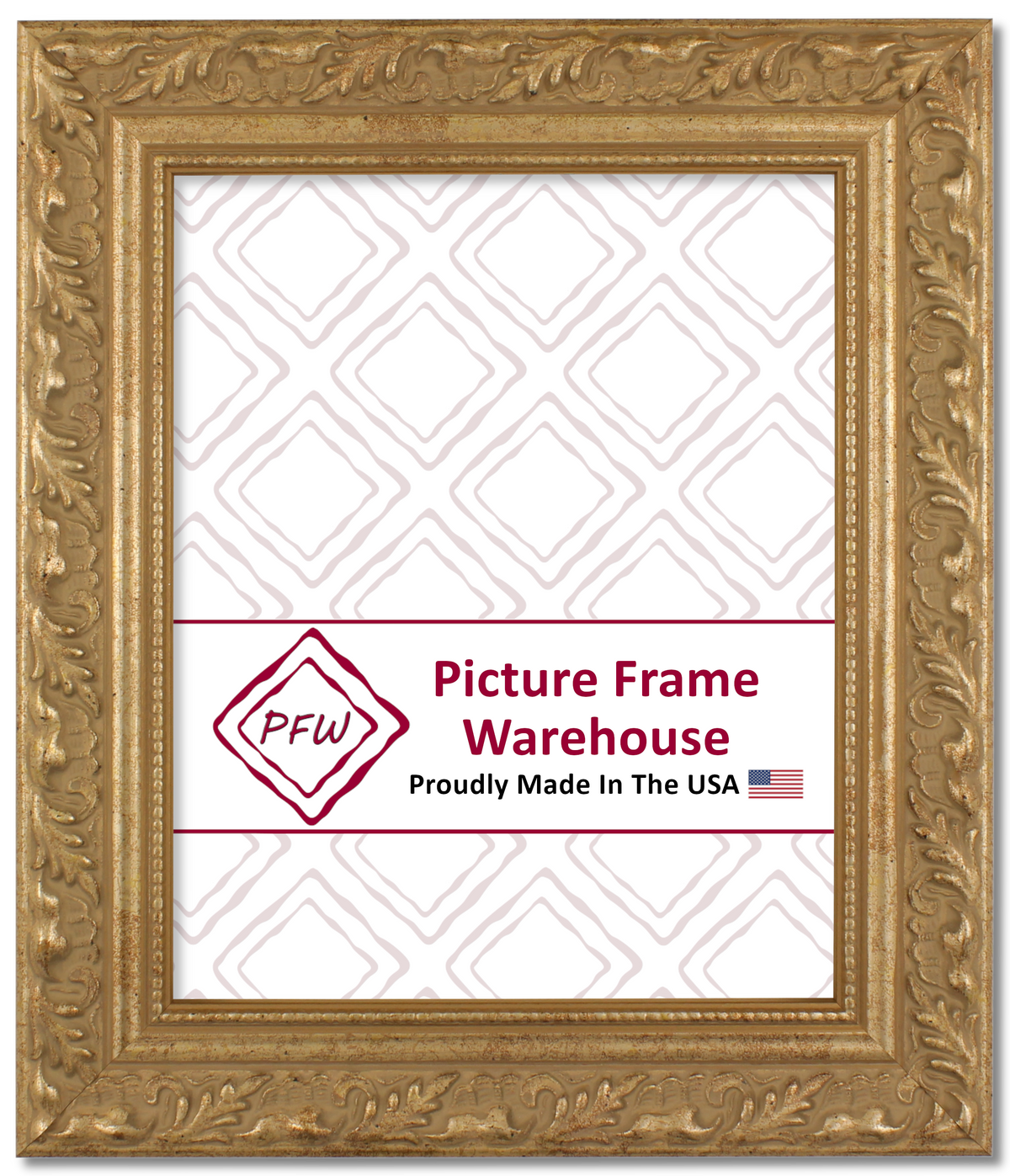 649-613 - Embossed Gold, 1 ¾", Wood Ready-Made Frame