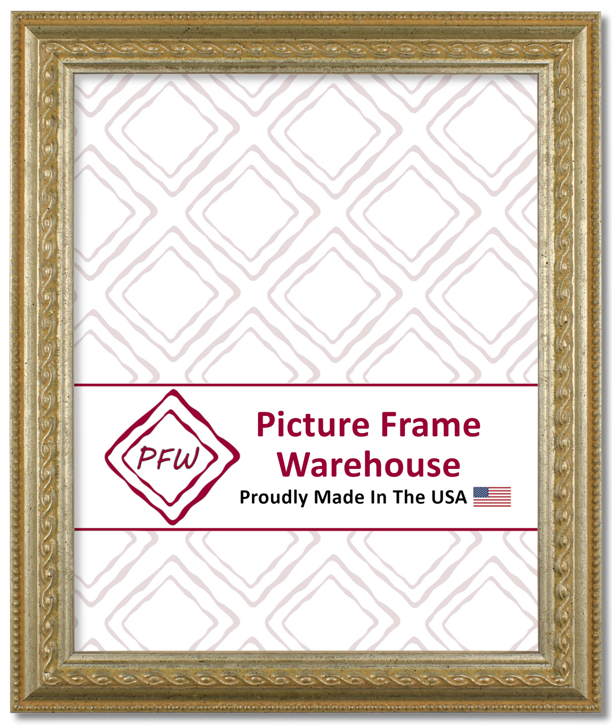 72974 - Embossed Silver, 1 ⅛", Wood Ready-Made Frame