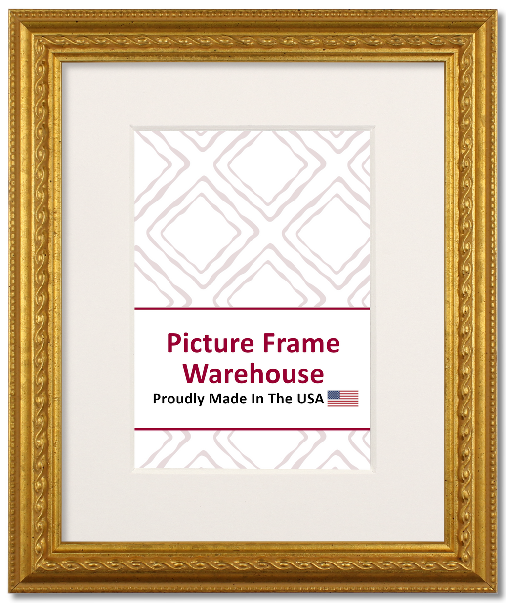 72963 - Embossed Gold, 1 ⅛", Wood Ready-Made Frame
