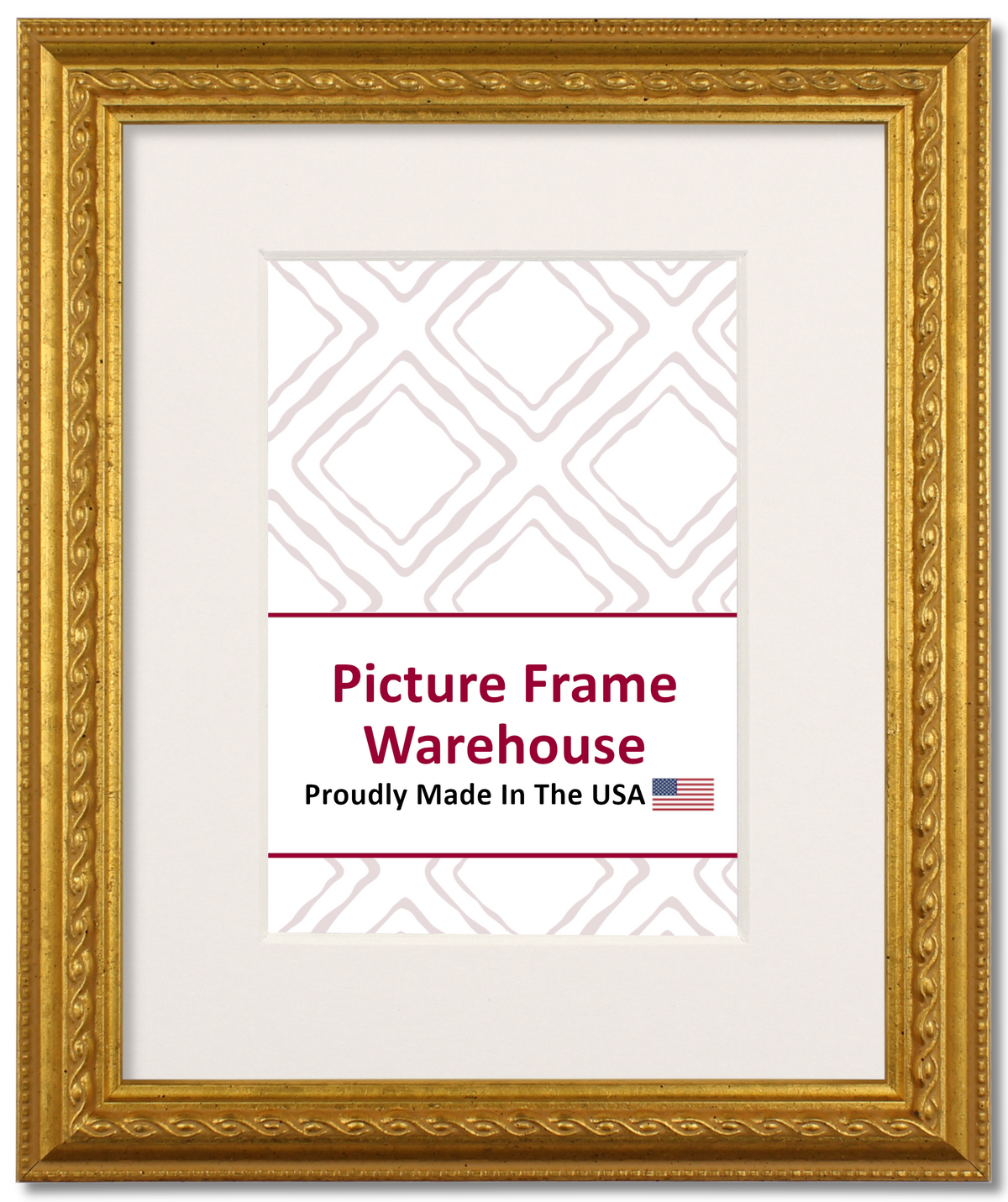 72963 - Embossed Gold, 1 ⅛", Wood Ready-Made Frame