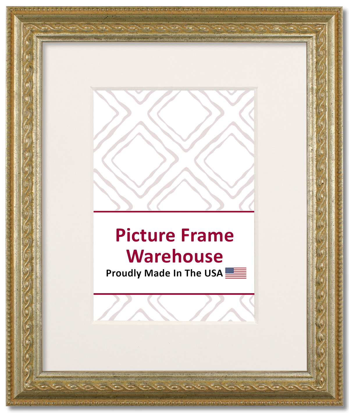 72974 - Embossed Silver, 1 ⅛", Wood Ready-Made Frame