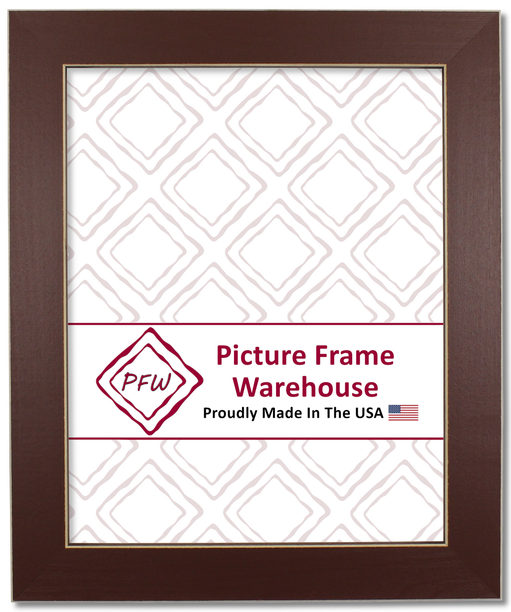 779-175 - Burgundy With Shaved Edges, 1 ⅛", Solid Wood Ready-Made Frame