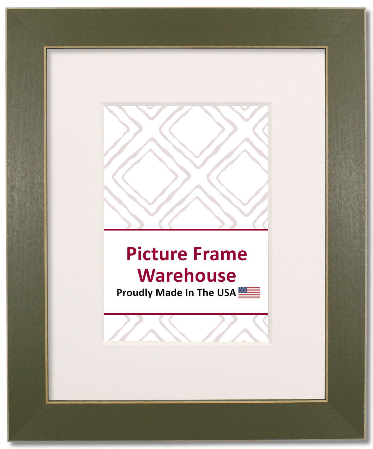 779-179 - Light Green With Shaved Edges, 1 ⅛", Solid Wood Ready-Made Frame