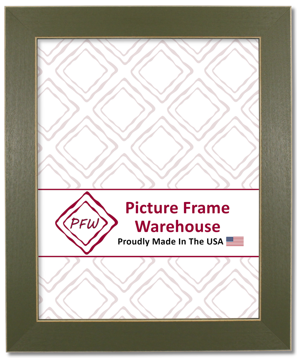 779-179 - Light Green With Shaved Edges, 1 ⅛", Solid Wood Ready-Made Frame