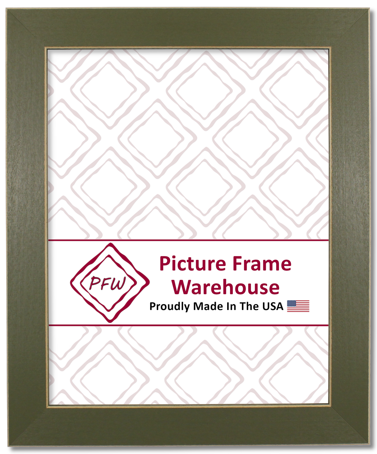 779-179 - Light Green With Shaved Edges, 1 ⅛", Solid Wood Ready-Made Frame