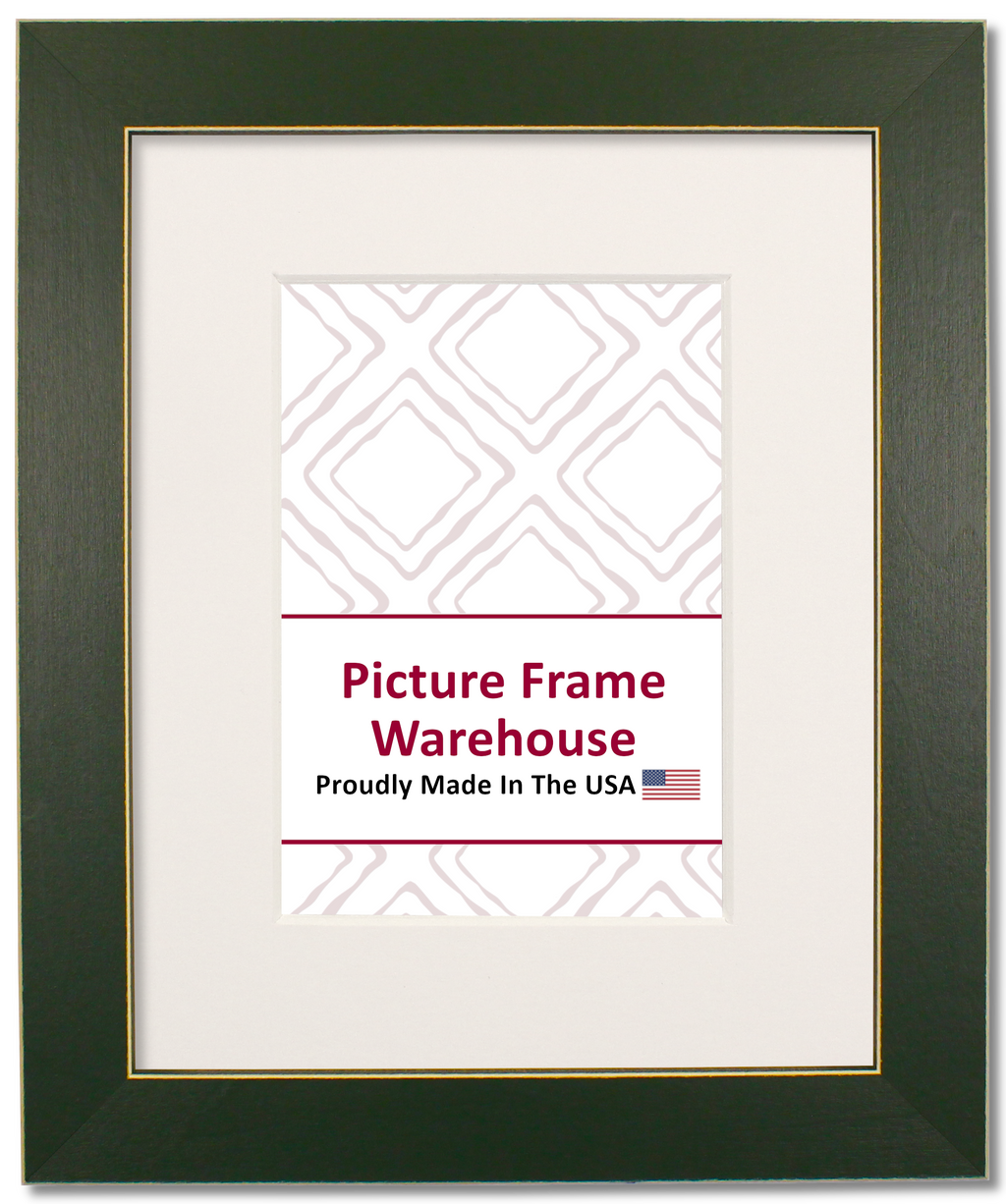 779-180 - Dark Green With Shaved Edges, 1 ⅛", Solid Wood Ready-Made Frame