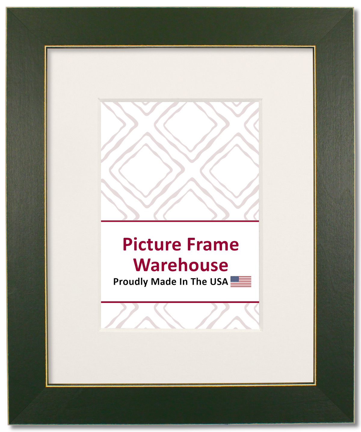 779-180 - Dark Green With Shaved Edges, 1 ⅛", Solid Wood Ready-Made Frame