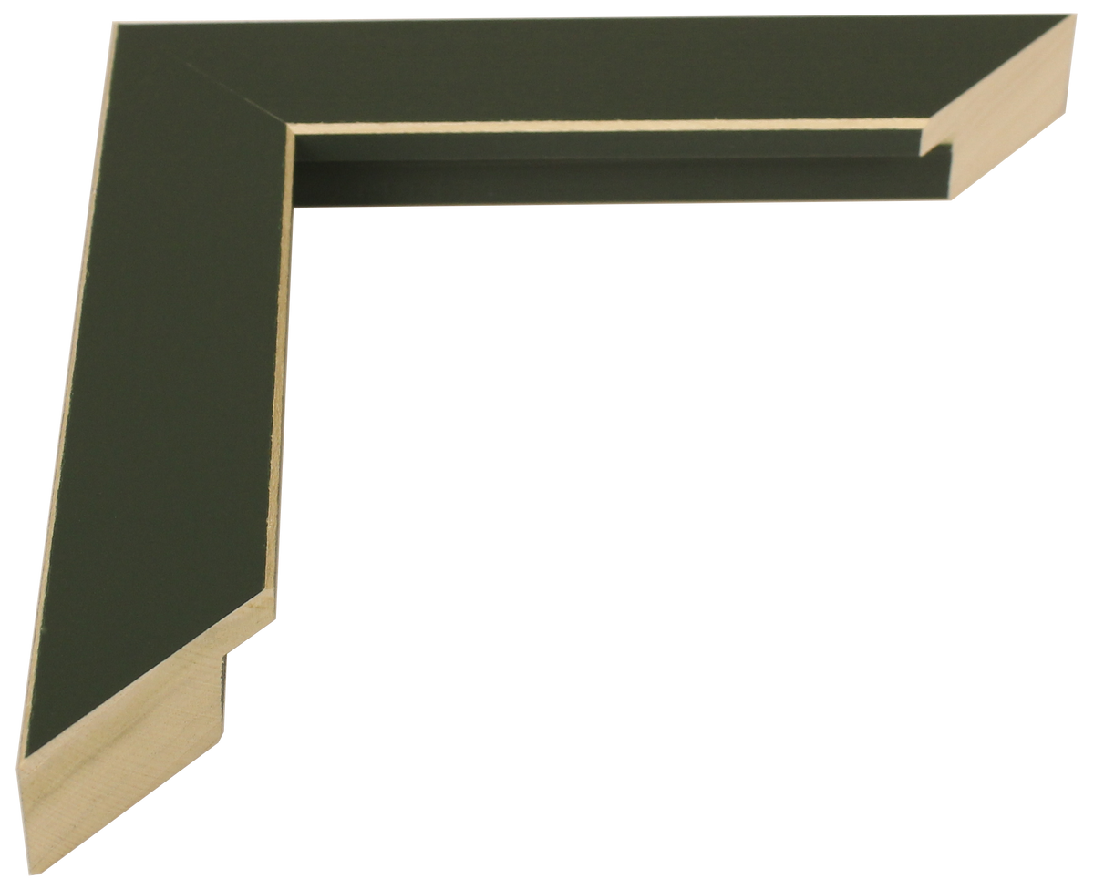 779-180 - Dark Green With Shaved Edges, 1 ⅛", Solid Wood Ready-Made Frame