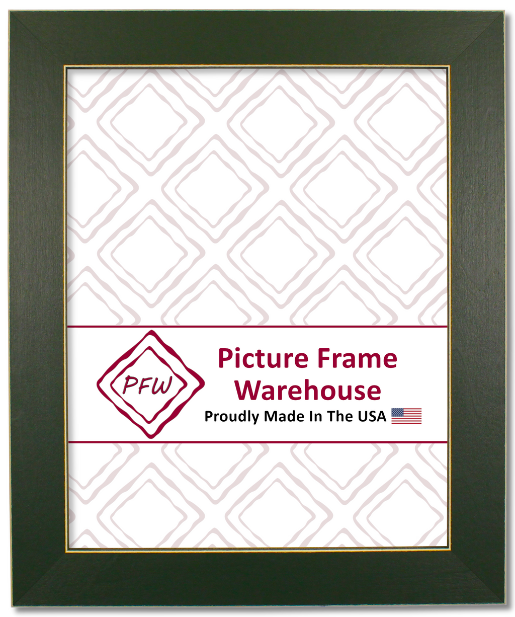 779-180 - Dark Green With Shaved Edges, 1 ⅛", Solid Wood Ready-Made Frame