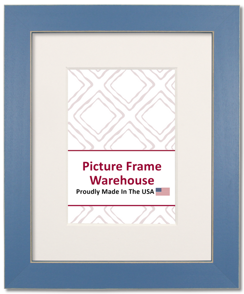 779-184 - Carolina Blue With Shaved Edges, 1 ⅛", Solid Wood Ready-Made Frame
