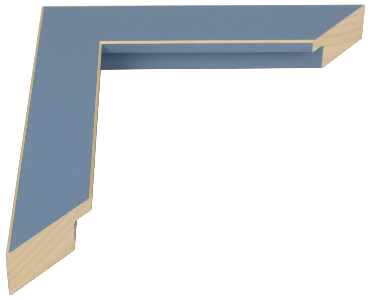 779-184 - Carolina Blue With Shaved Edges, 1 ⅛", Solid Wood Ready-Made Frame
