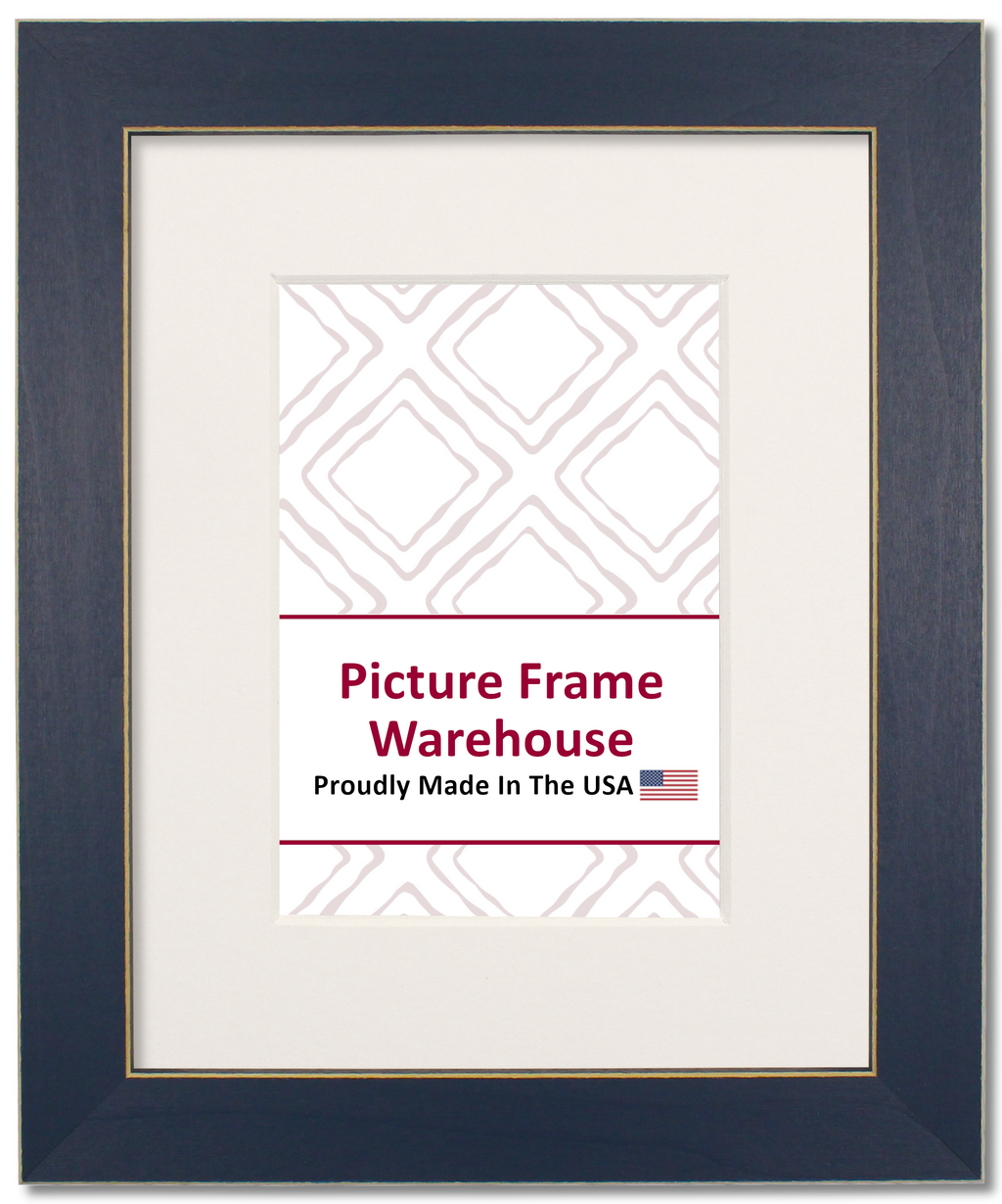 779-185 - Navy Blue With Shaved Edges, 1 ⅛", Solid Wood Ready-Made Frame