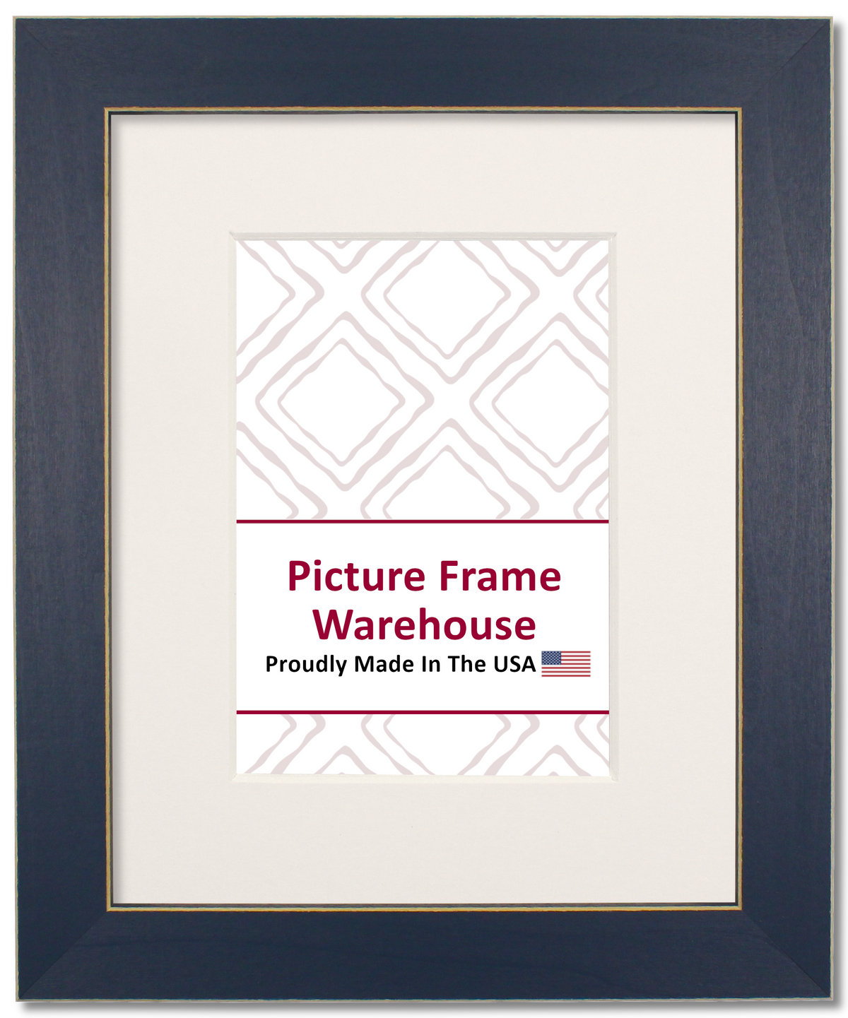 779-185 - Navy Blue With Shaved Edges, 1 ⅛", Solid Wood Ready-Made Frame