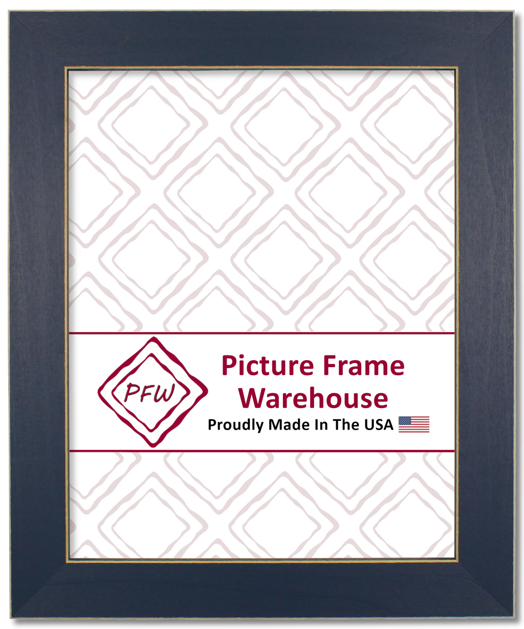 779-185 - Navy Blue With Shaved Edges, 1 ⅛", Solid Wood Ready-Made Frame